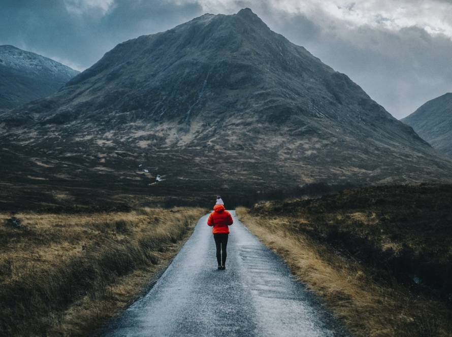 Walking alone in the Highlands